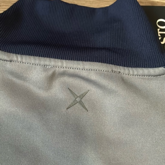 GSTQ Knit Track Jacket Midnight Colorblock Full Zip Blue gray Men’s M NEW - Picture 13 of 14